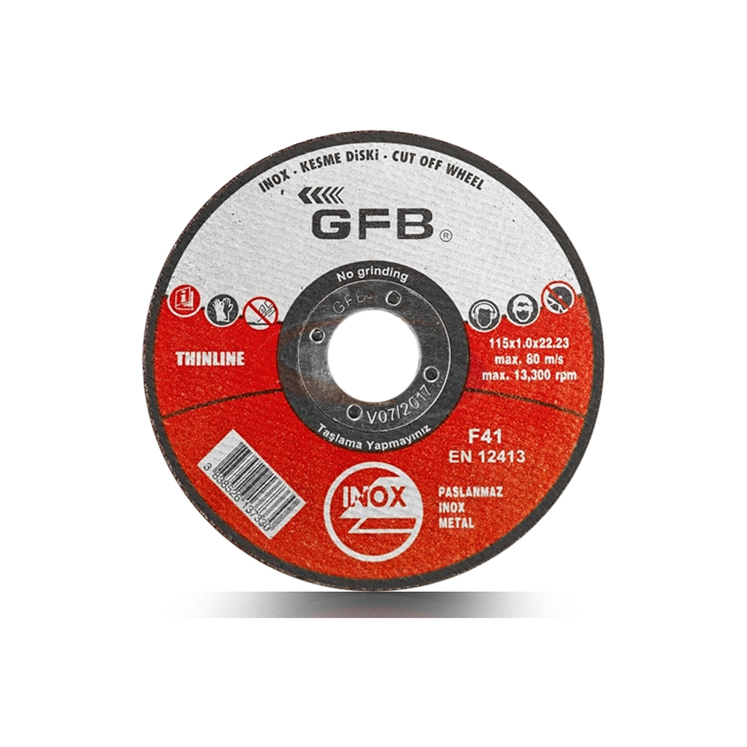 GFB 115X1,0X22,23 İNOX KESİCİ TAŞ 50'Lİ PAKET